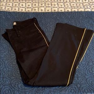 Madewell Black Demi-Boot with Gold Piping